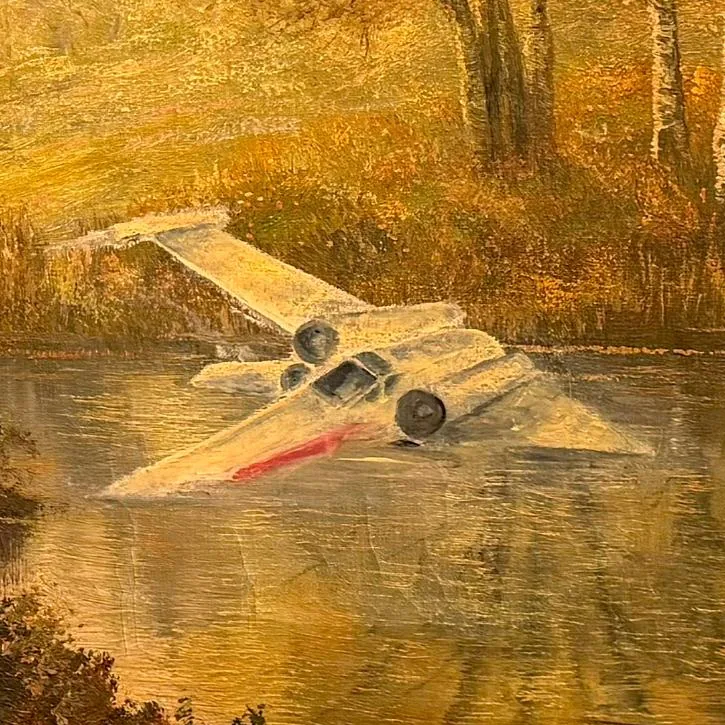 Detail: abgestürzter X-Wing